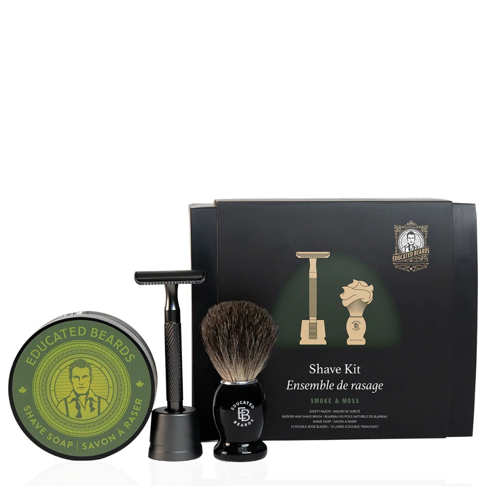 Ensemble de rasage "Smoke & Moss Shave Kit" - 5 Pièces