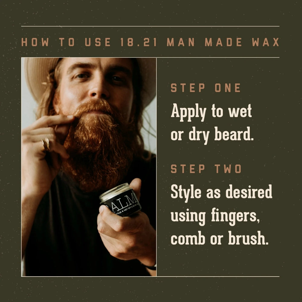 18.21 Man Made - Baume à barbe "Spiced Vanilla Beard Balm" (56.7g/2.0oz)