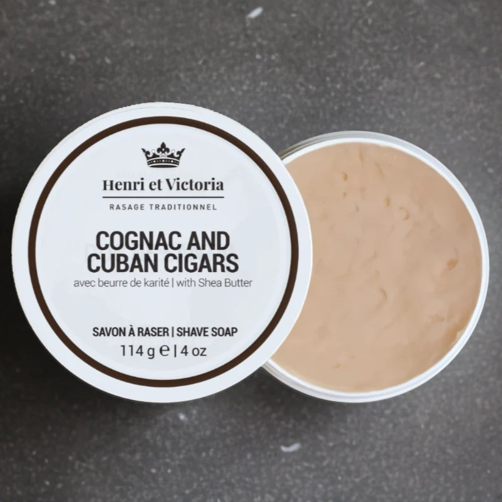 Cognac and Cuban Cigars vegan Shaving Soap (114g/4.0oz)