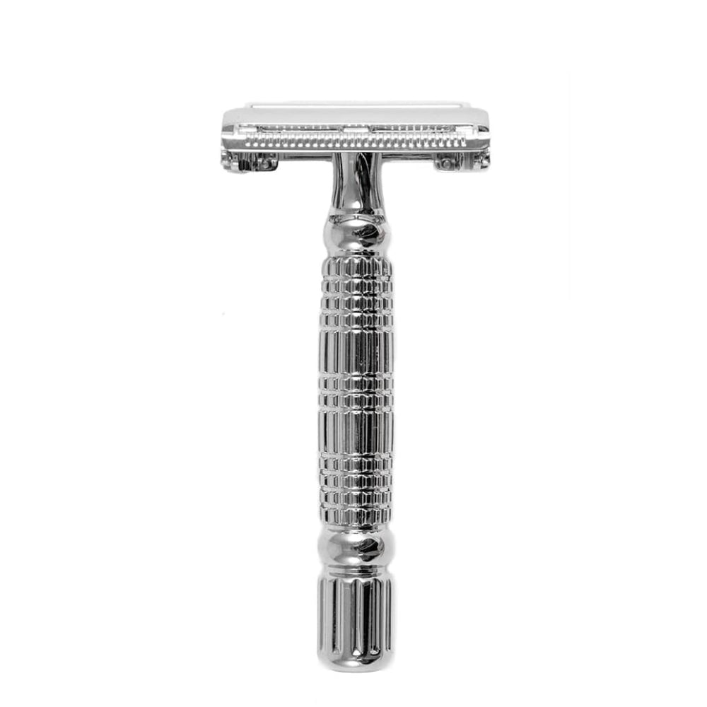 Ensemble cadeau rasage traditionnel - Chrome blanc