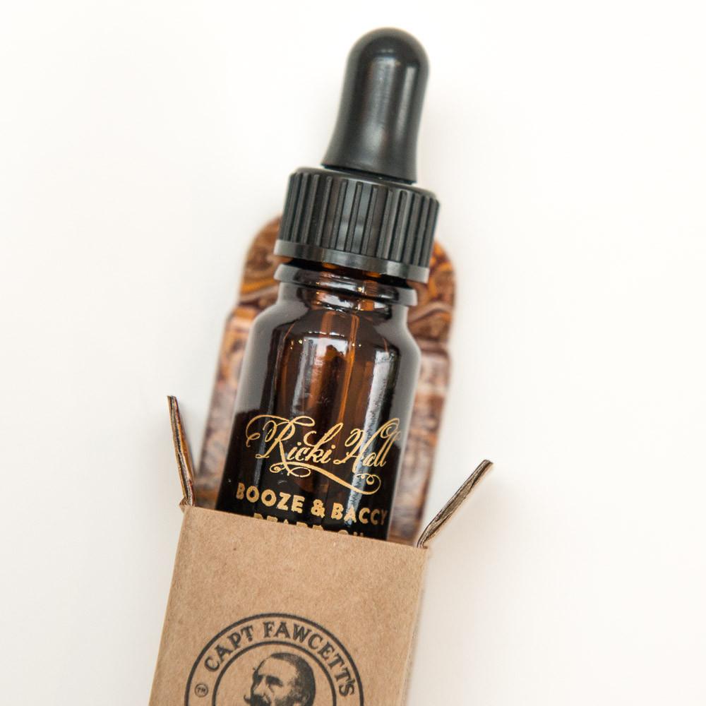 Huile à barbe Booze & Baccy par Ricki Hall's (50ml/1.7oz)