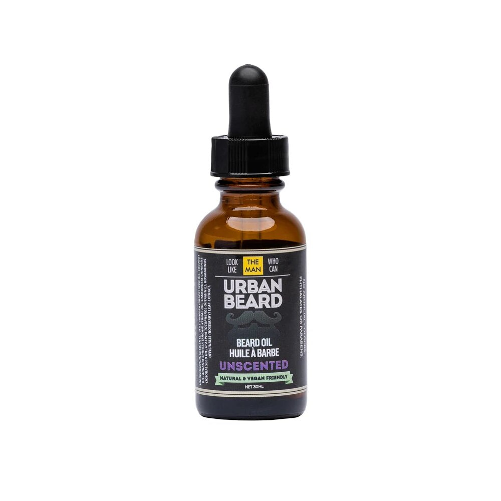 Huile à barbe "Unscented" biologique et végétalien (30ml/1.0oz)