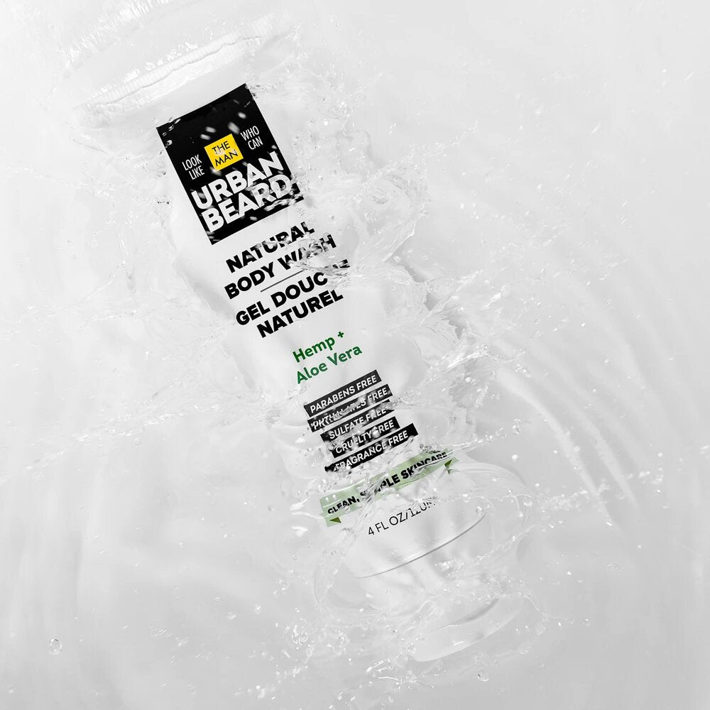 Natural Body Wash "Hemp + Aloe Vera" (120ml/4.0oz)