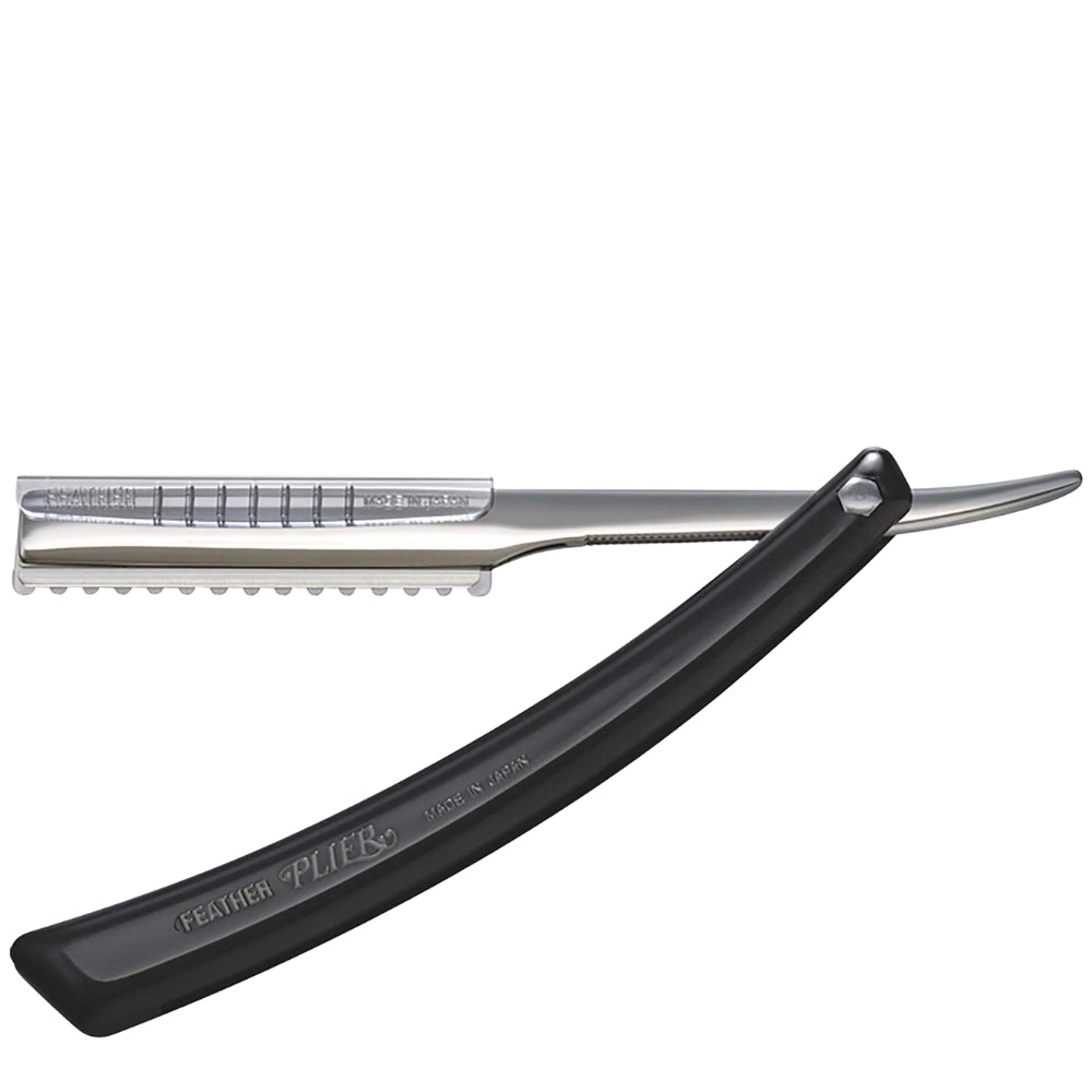 Plier Professional Haircutting Razor - Stainless Steel & Silicone Resin Handle - Black