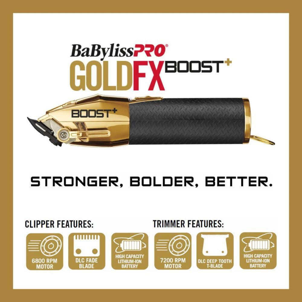 FX870GBP Boost+ Metal Lithium Clipper - GoldFX