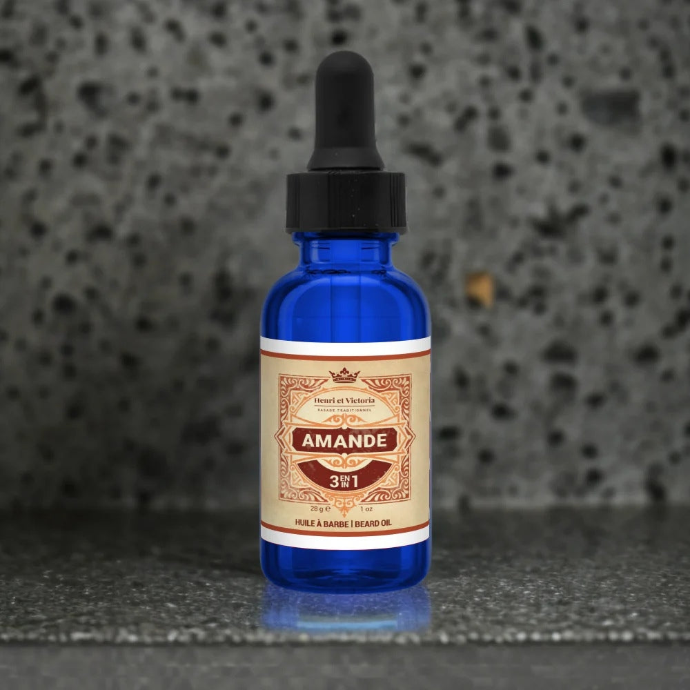 Huile à barbe 3 en 1 "Amande" (28g/1.0oz)