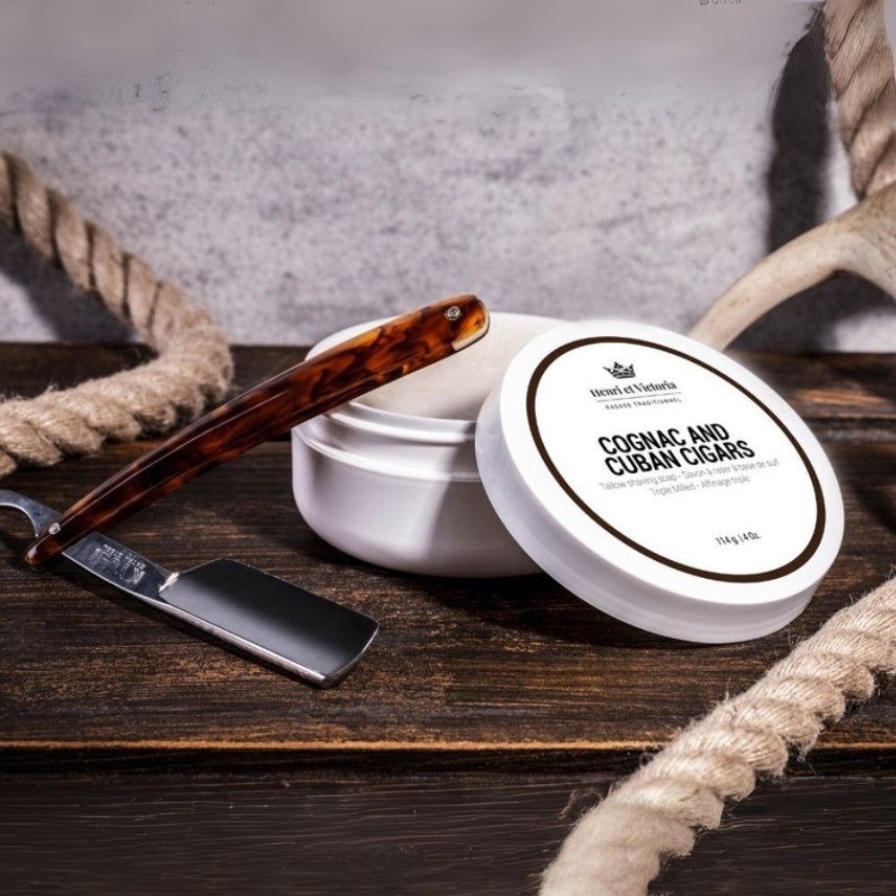 Cognac and Cuban Cigars vegan Shaving Soap (114g/4.0oz)