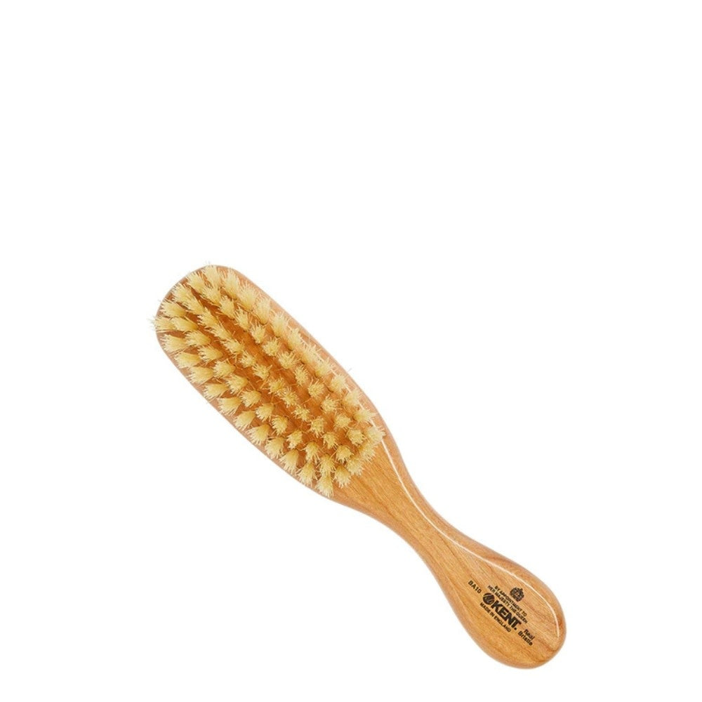 KENT. - Brosse pour bébé "Baby Brush" - Fabriquée en bois de cerisier avec des poils blancs ultra doux (185mm/7.28") - BA10