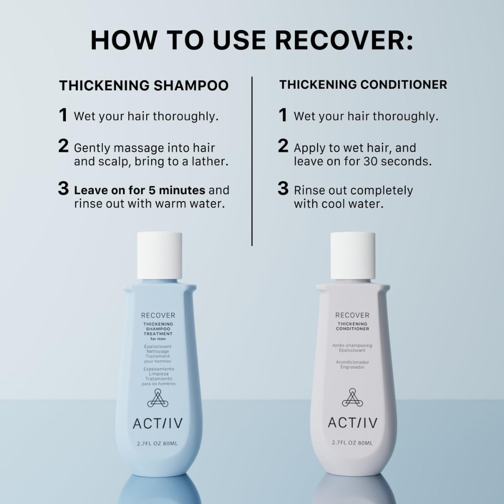 Duo épaississant "Recover" - Pour homme (2x 80ml/2.7oz)
