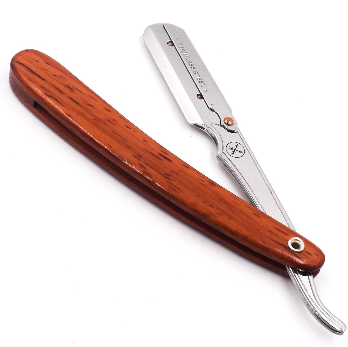 SRRW Straight blade barber razor with clip system - Rosewood