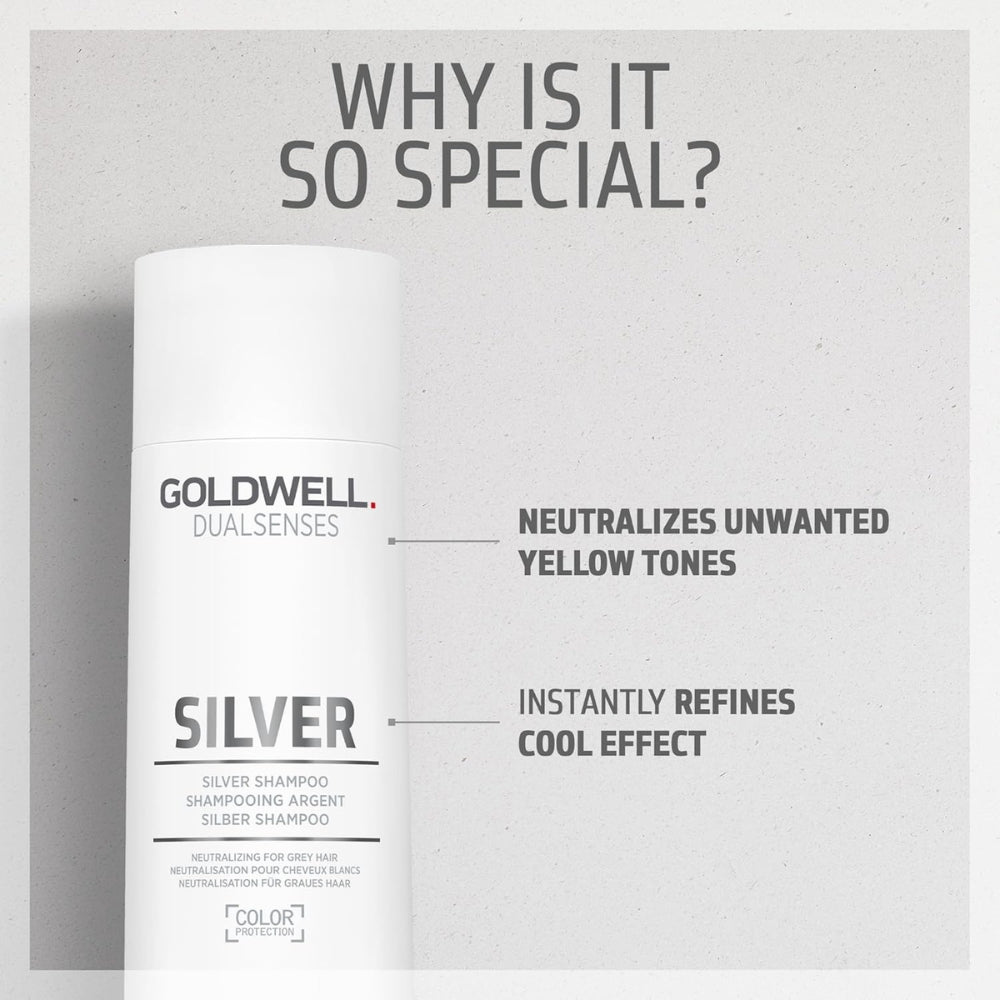 Shampoing argent "Dualsenses Silver" - Pour les cheveux blancs (300ml/10.14oz)