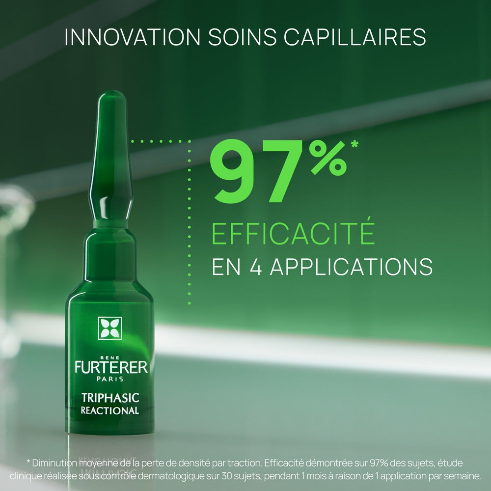 Cure antichute réactionnelle "Triphasic Reactional" ampoules - Stress, régime, fatigue (12x5.0ml/0.16oz)