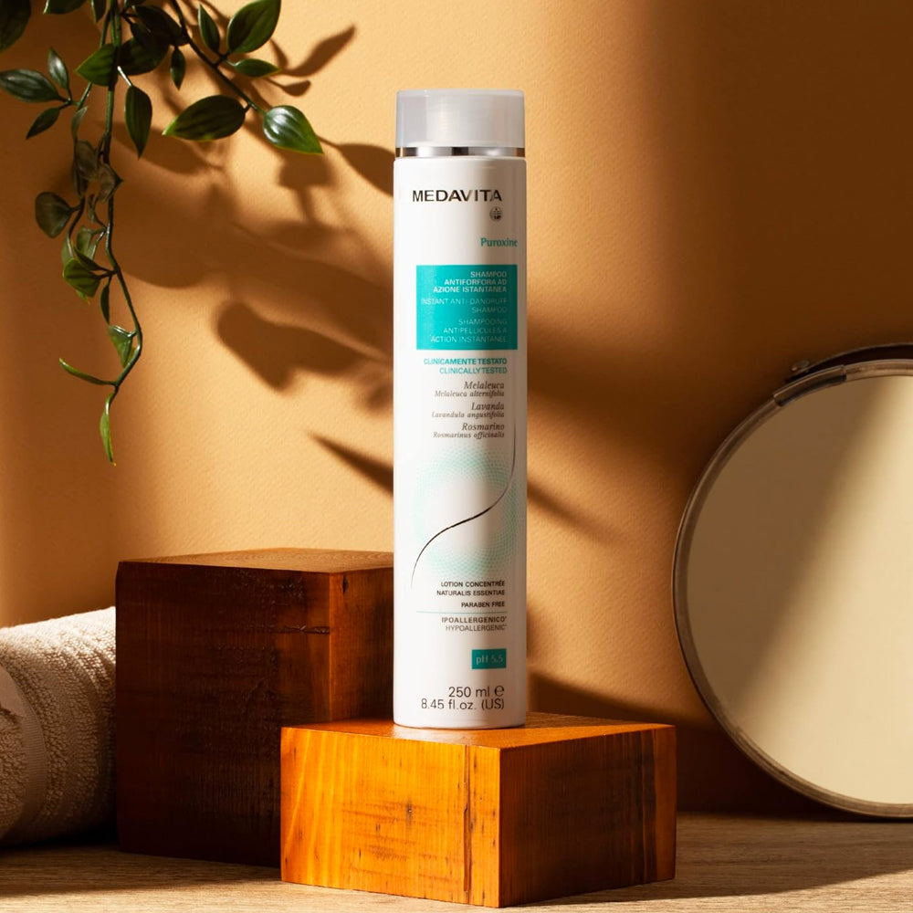 Ensemble "Solution Antipellicules Puroxine" Shampoing et Lotion purifiante pellicules libres - Pour cuir chevelu avec problème de pellicules (250ml/8.45oz et 100ml/3.38oz)