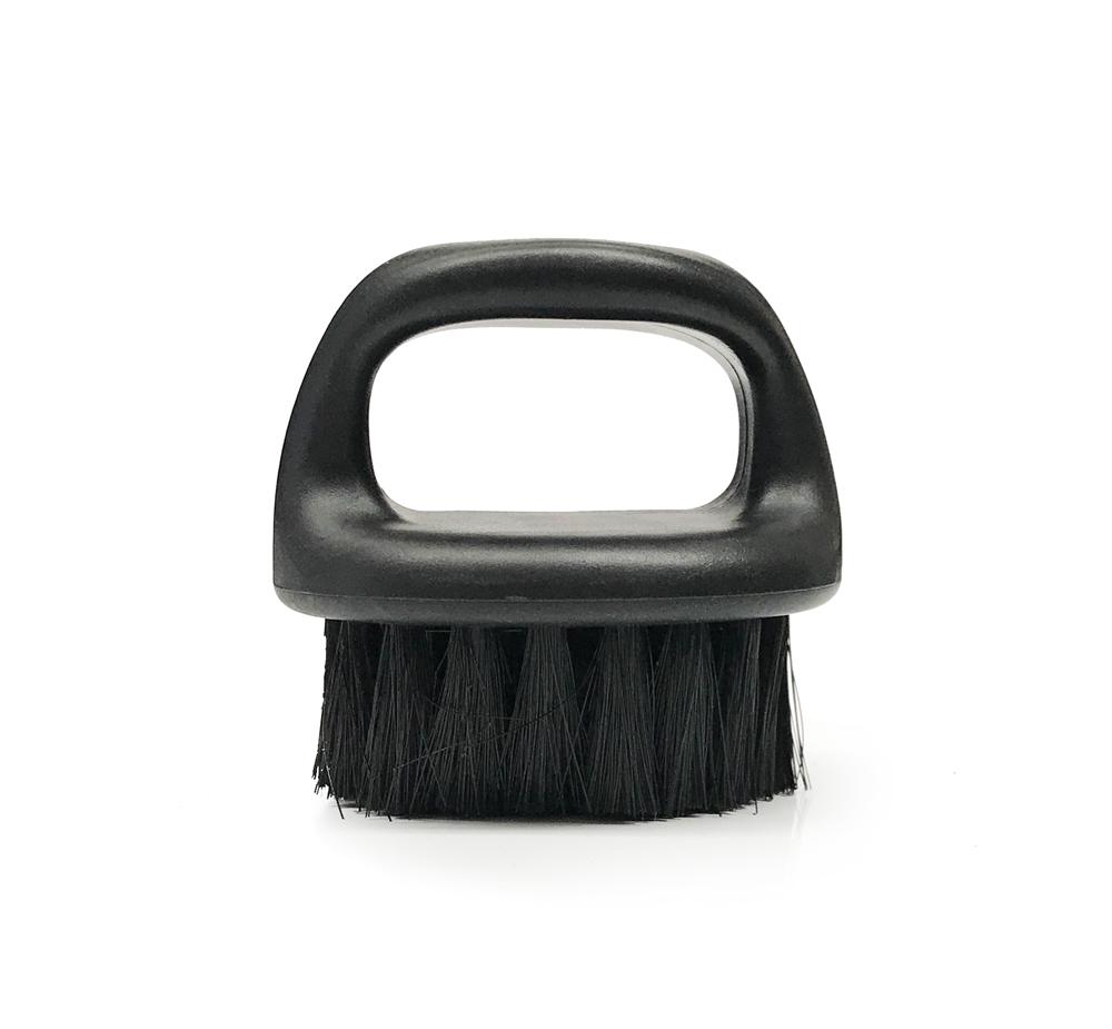 Black Synthetic Firm Bristle Knuckle Brush - For thicker hair