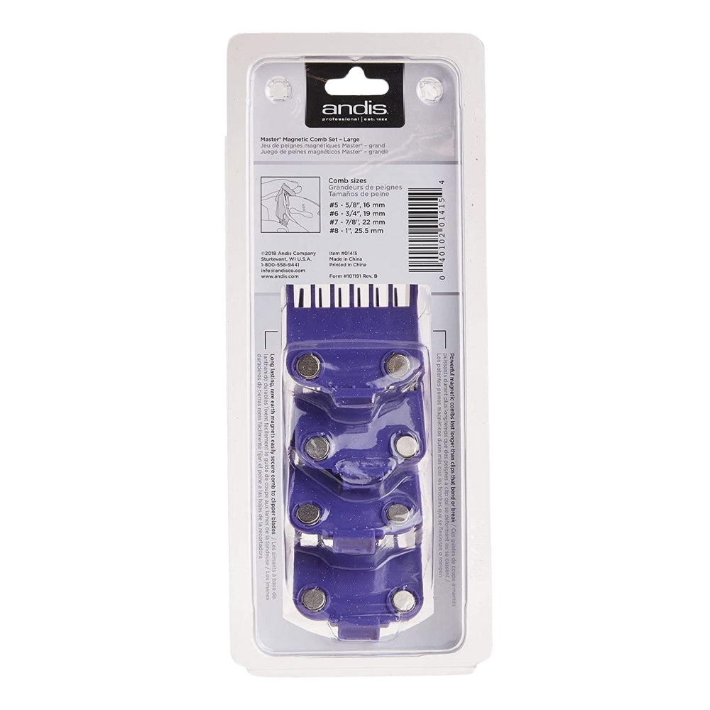 Guide de coupe "Master Magnetic Comb Set" Jeu de 4 peignes magnétiques #01415 - Large