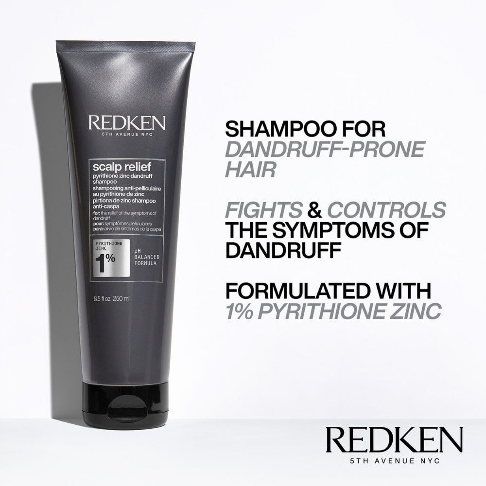 Shampoing antipelliculaire "Scalp Relief" riche en pyrithione de zinc - Pour cheveux et cuir chevelu sec et avec pellicules (250ml/8.5oz)