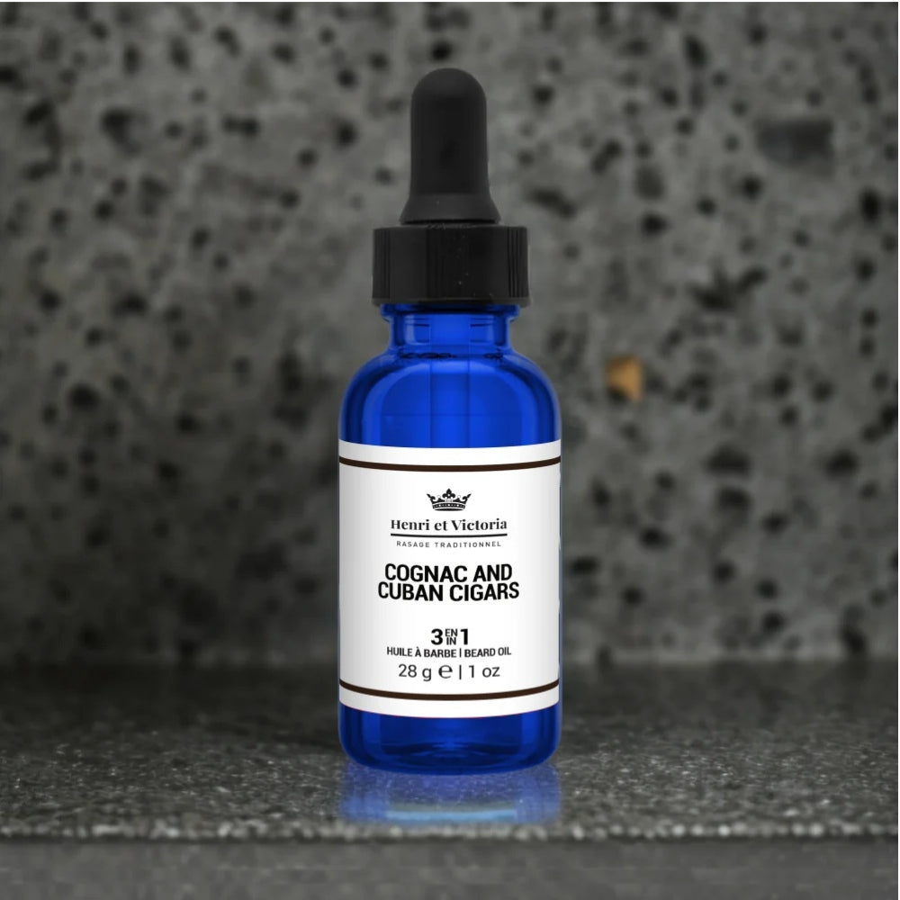 Cognac and Cuban Cigars 3 in 1 Beard Oil (28g/1.0oz)