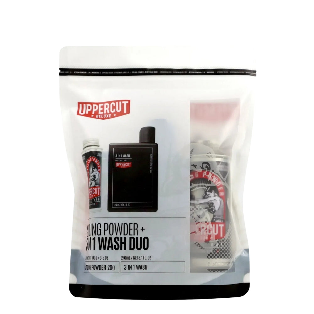 Uppercut Deluxe - Duo poudre coiffante et nettoyant 3 en 1 "Styling & 3 In 1" (20g/0.7oz, 240ml/8.1oz)