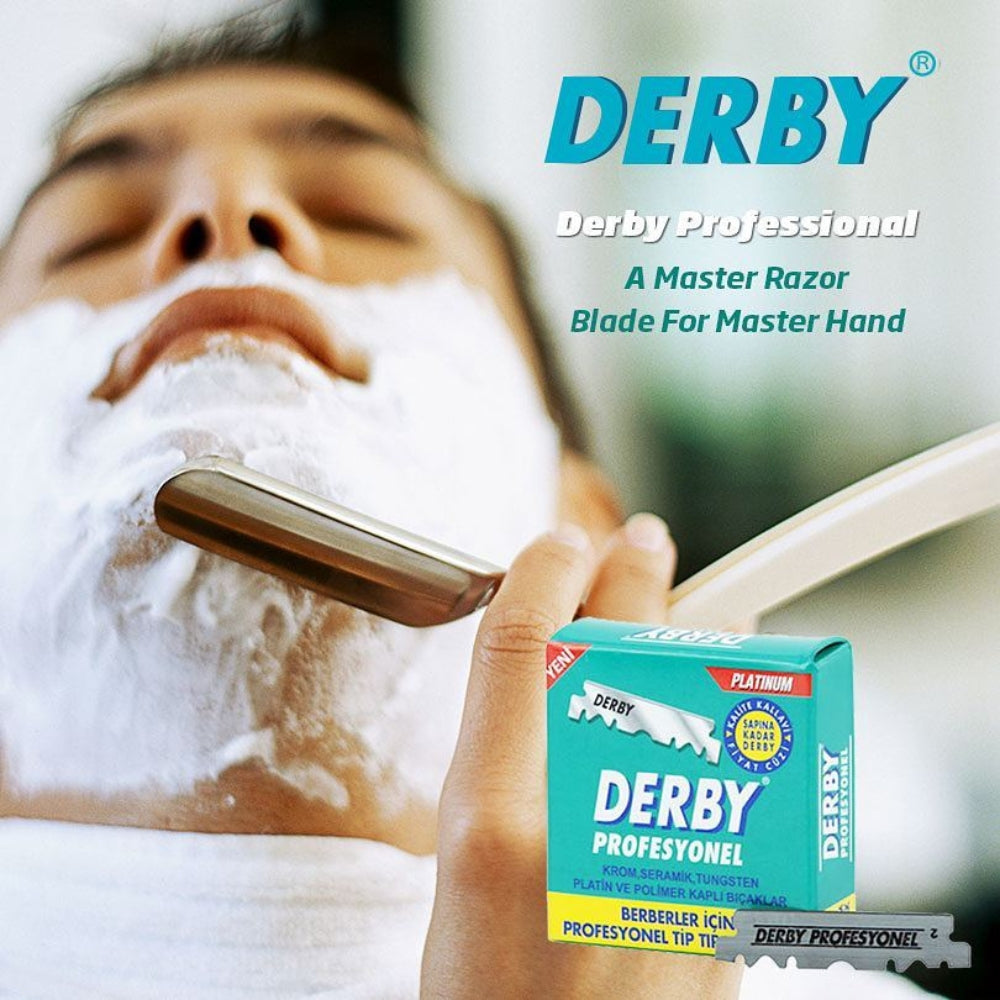 Derby - Professional Single Edge Blades for Barber Razors (100 Blades)