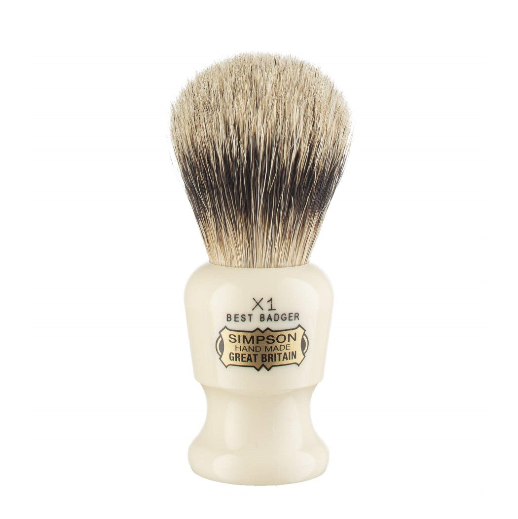 Blaireau - Commodore X1 "Best Badger" Ivoire - Petit (19mm/0.74")