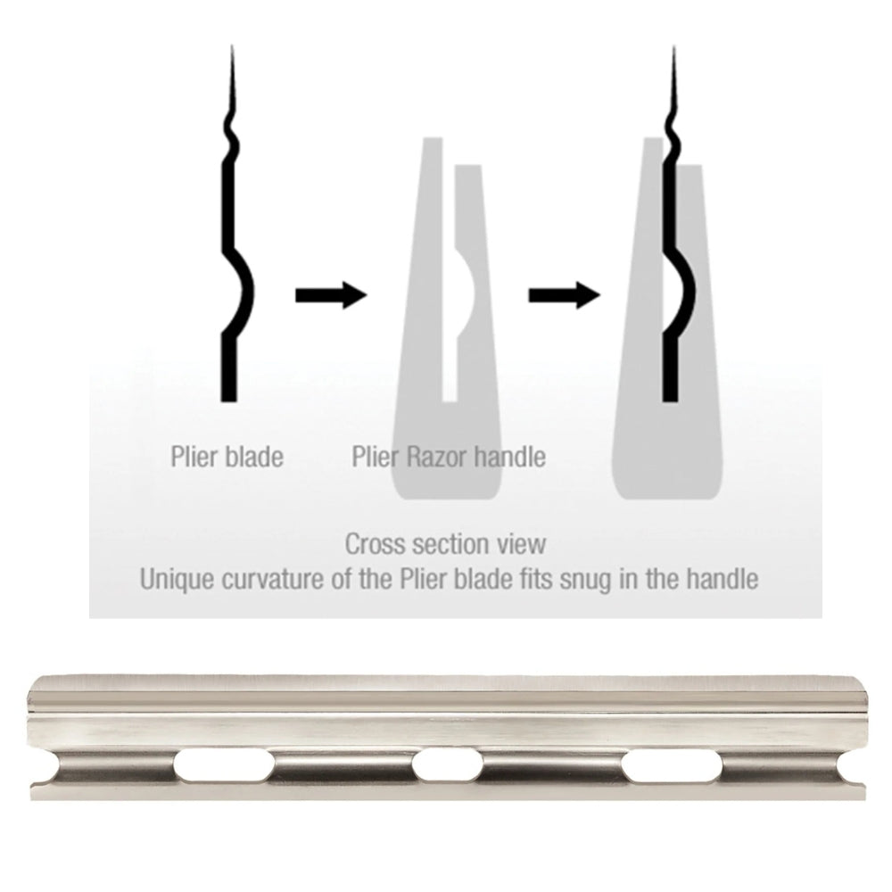 Lames de remplacement "Plier PLI‑20” en acier inoxydable pour rasoir Plier (20 lames)
