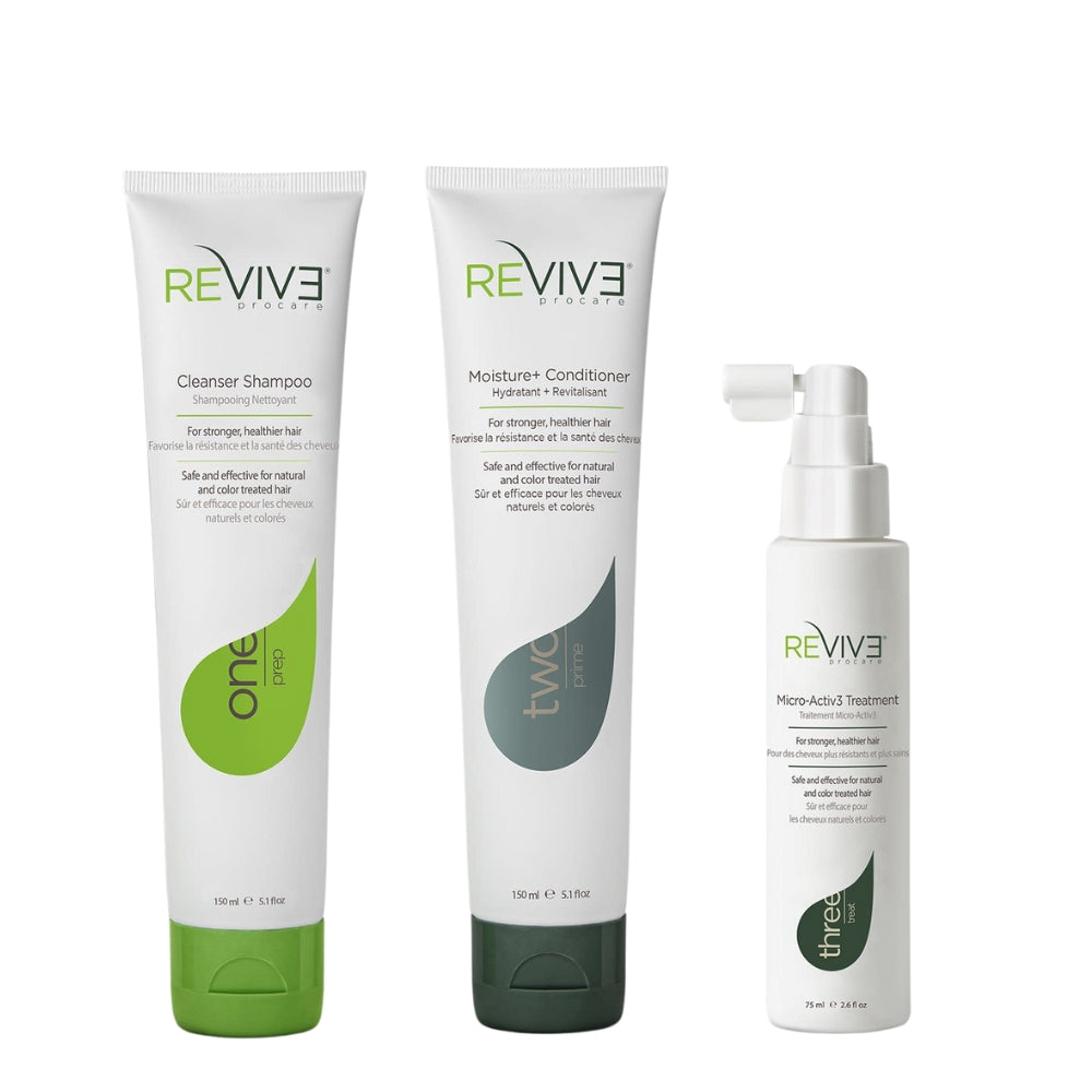 Starter Kit Hair Loss Trio with Prep shampoo, Prime Conditioner and Micro-Activ3 Treatment-  For All Types of Thinning Hair (2x 150ml/5.1oz, 75ml/2.6oz)