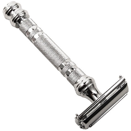 Rasoir de sûreté 66R avec tête "Twist-to-Open" - Chromé