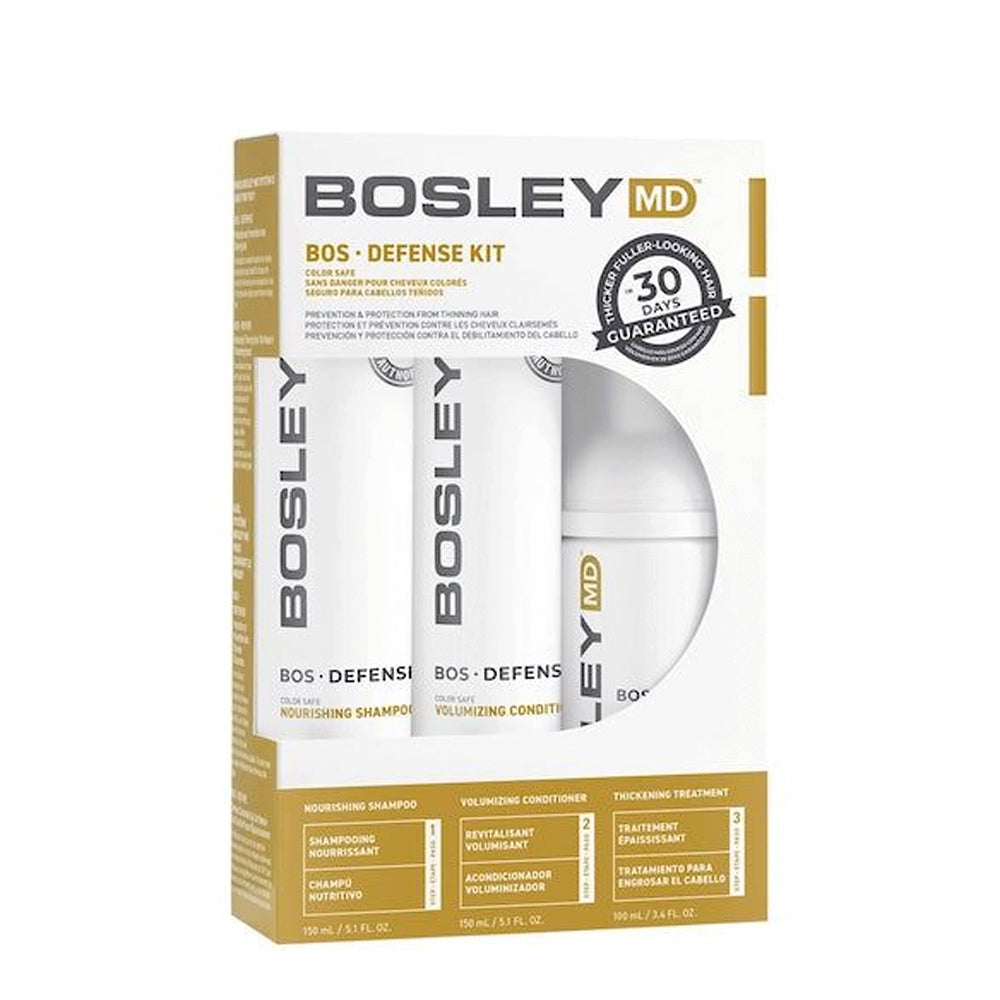 BosDefense Volumizing Starter Kit with Shampoo, Conditioner and Treatment- For Normal to Fine Hair (2x150ml/5.1oz, 100ml/6.8oz)