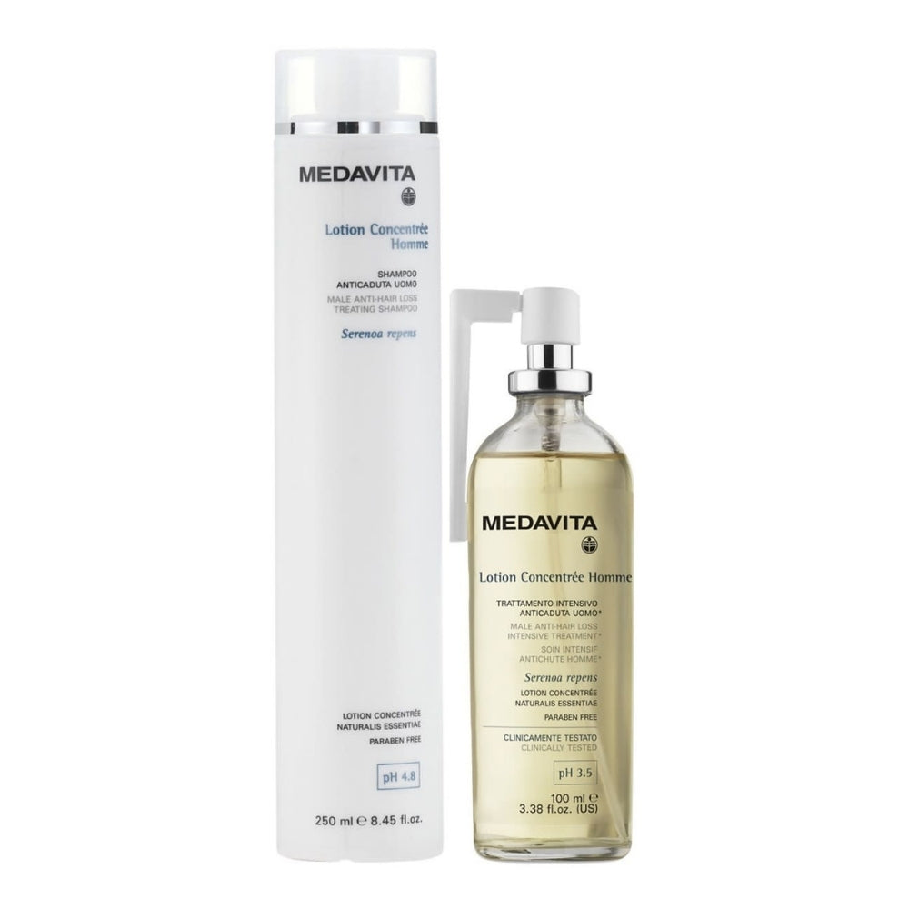 Lotion Concentrée for Men Set with Shampoo and Intensive Fortifying Lotion - For thin-looking hair (250ml/8.45oz, 100ml/3.38oz)