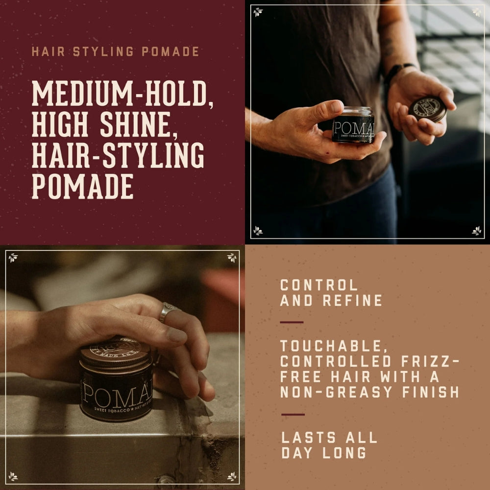Pommade "Sweet Tobacco Hair Pomade" - Tenue moyenne, brillance élevé (56.7g/2.0oz)
