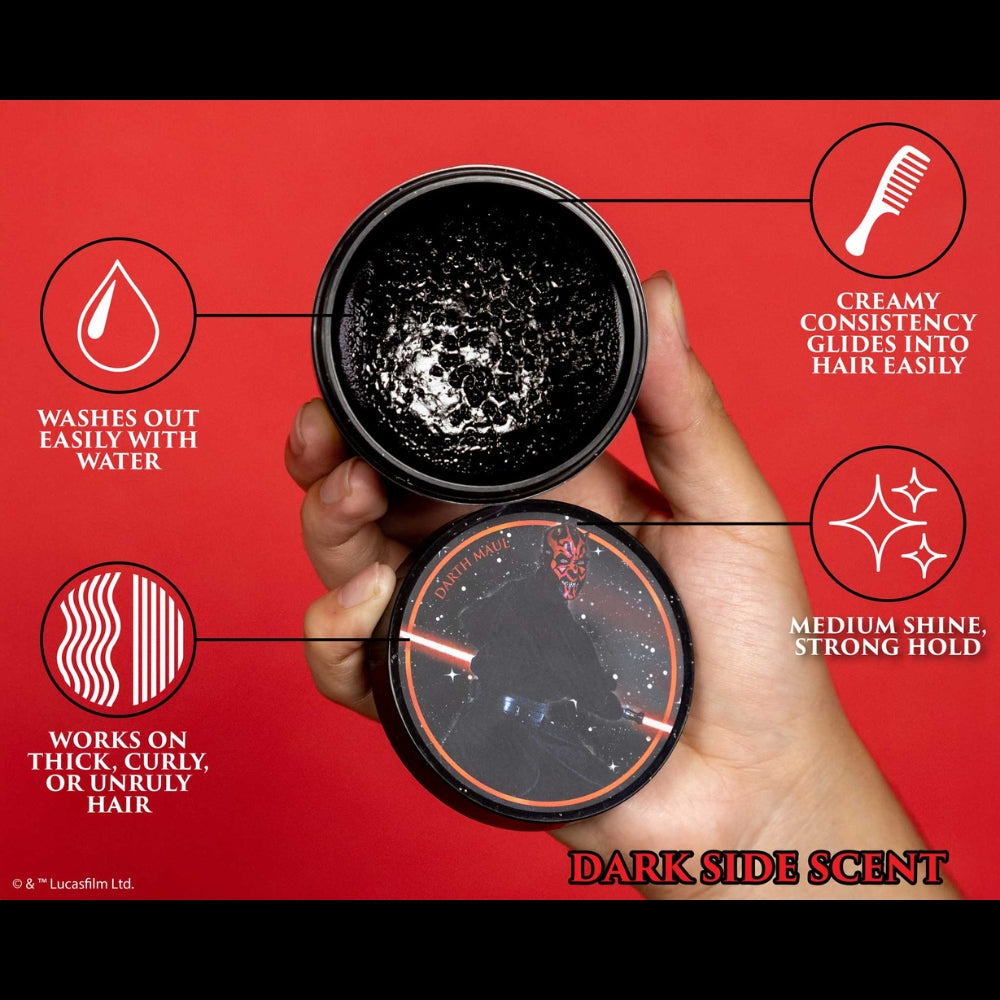 Suavecito X Star Wars - Darth Maul Dark Side Edition "Firme Strong Hold" Pomade - Extra Strong Hold Medium Shine (118.3ml/4.0oz)