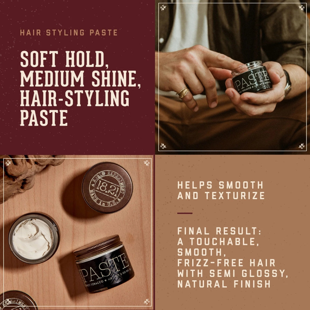 Pâte coiffante "Sweet Tobacco Hair Paste" - Tenue légère, brillance moyenne (56.7g/2.0oz)