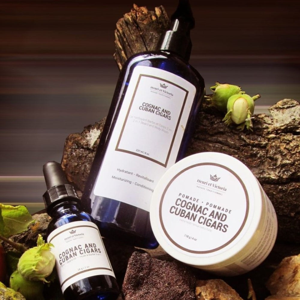 Ensemble de soins de la barbe "Deluxe Beard Care Kit" - Cognac & Cuban Cigars