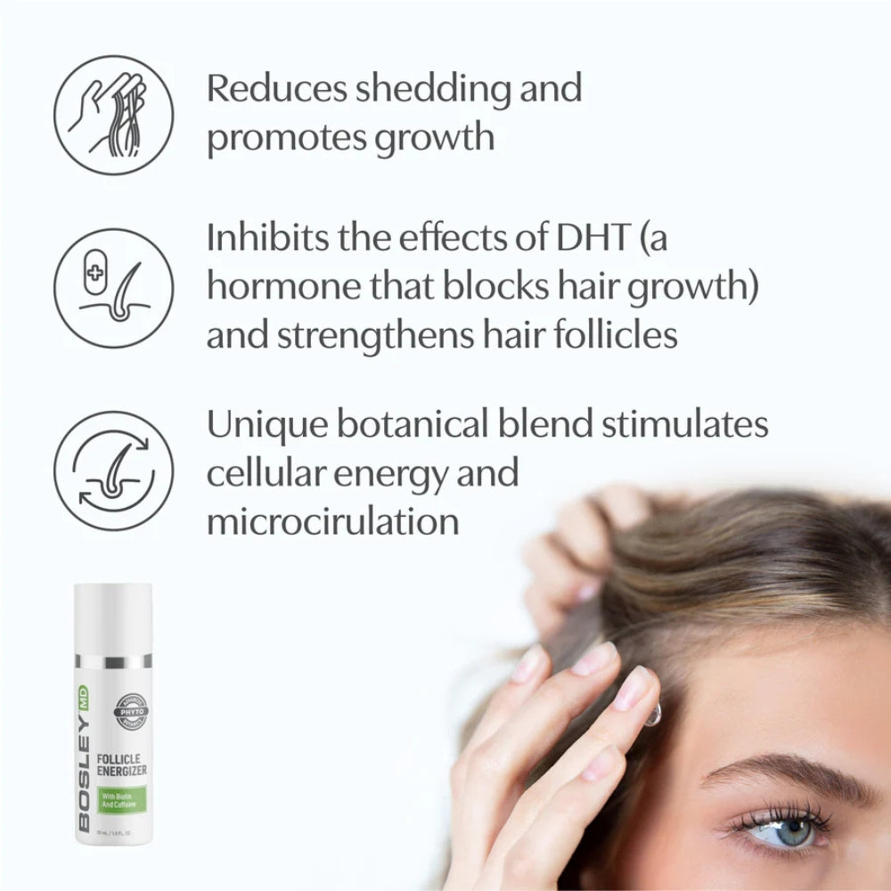 Sérum de revitalisation des follicules "Follicle Energizer" enrichi de biotine et de caféine - Pour cheveux clairsemés (30ml/1.0oz)