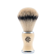 Blaireau de rasage "Faux Badger" en fibres synthétiques avec manche en faux ivoire - Medium (24mm/0.94")