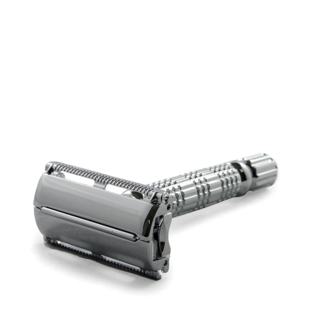 Ensemble cadeau rasage traditionnel - Chrome blanc