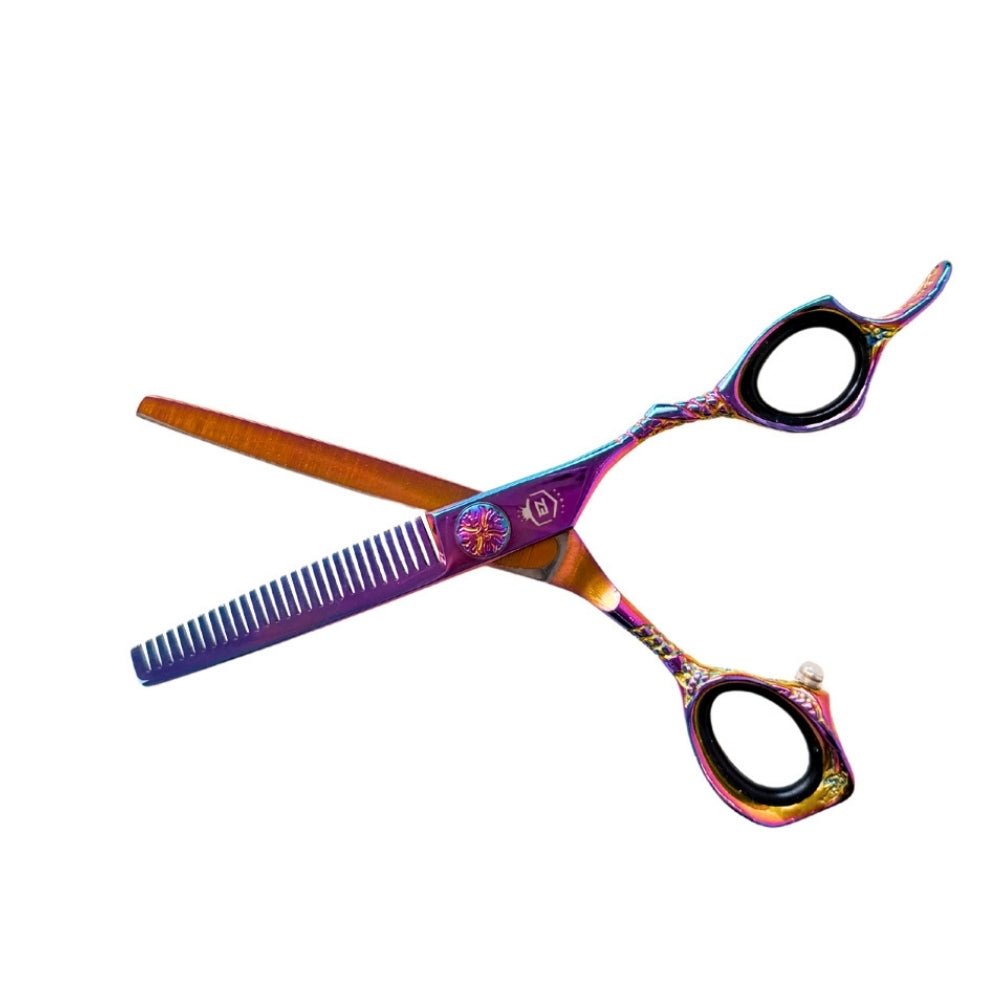 Ciseau amincisseur 27 dents "Dragon Rainbow" (13.97cm/5.5") - Droitier