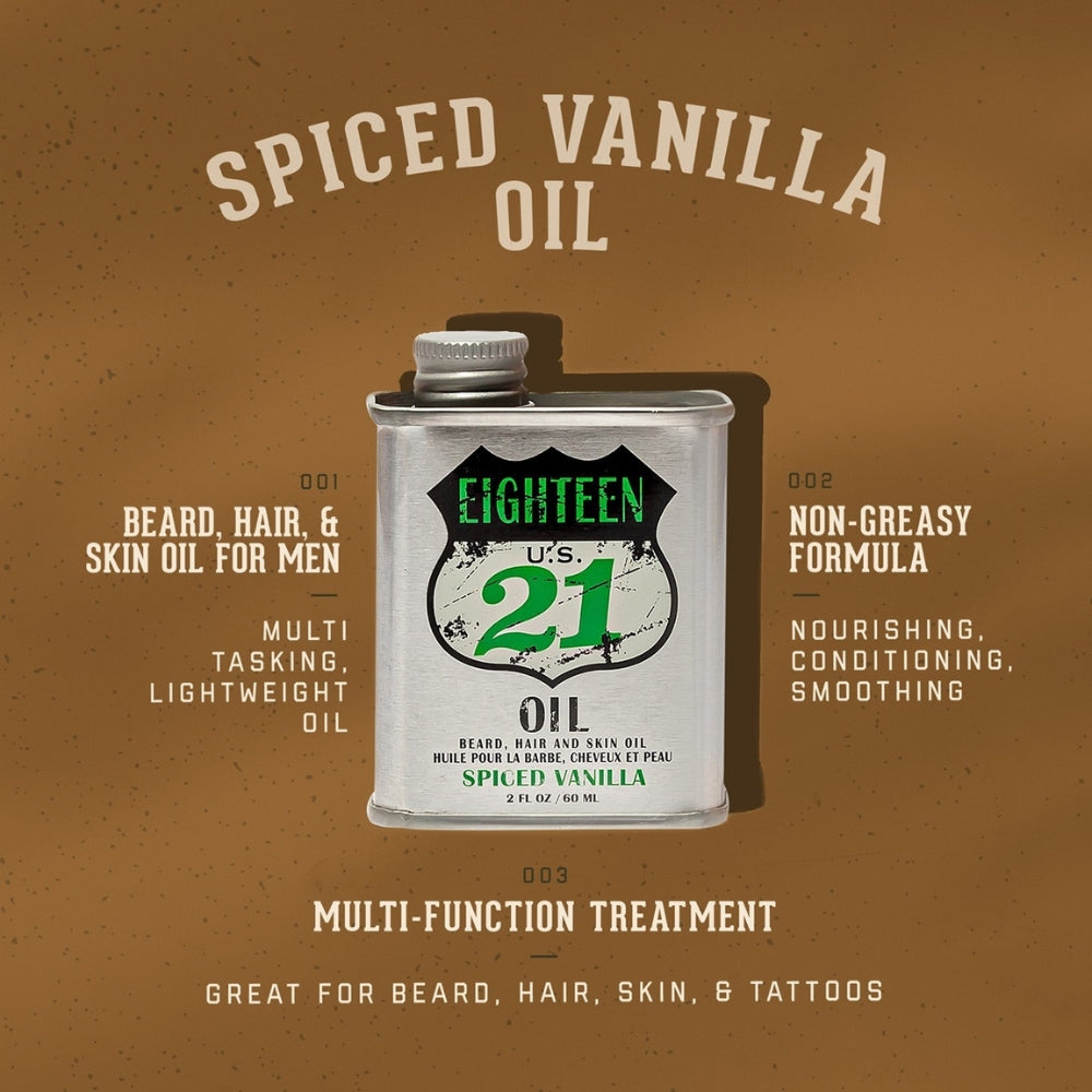 Spiced Vanilla Beard, Hair and Skin Oil (60ml/2.0oz)