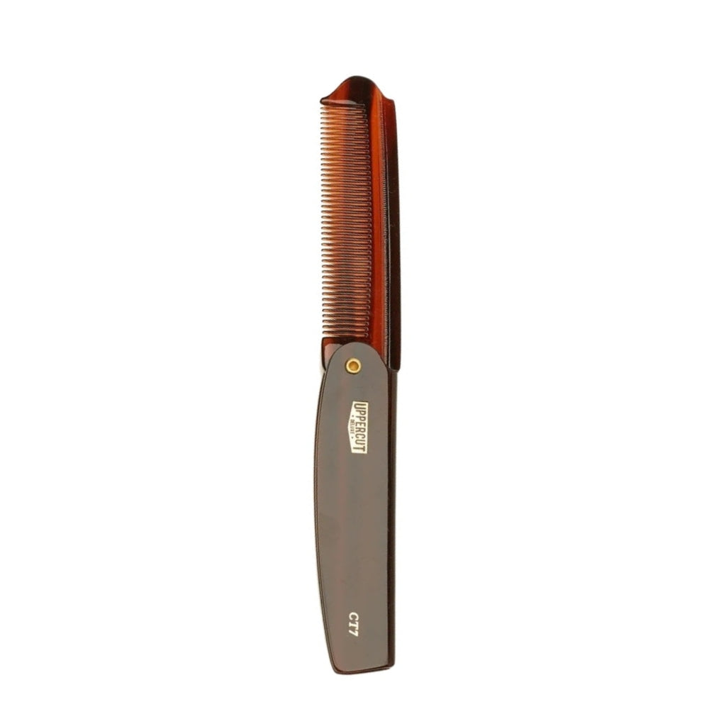 CT7 Peigne repliable style barbier - Tortoise (190mm/7,48")