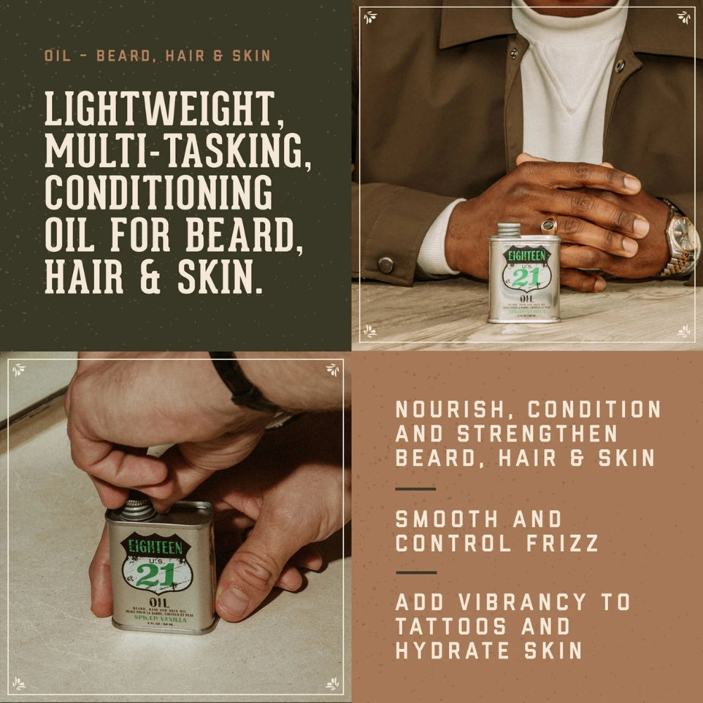 Spiced Vanilla Beard, Hair and Skin Oil (60ml/2.0oz)