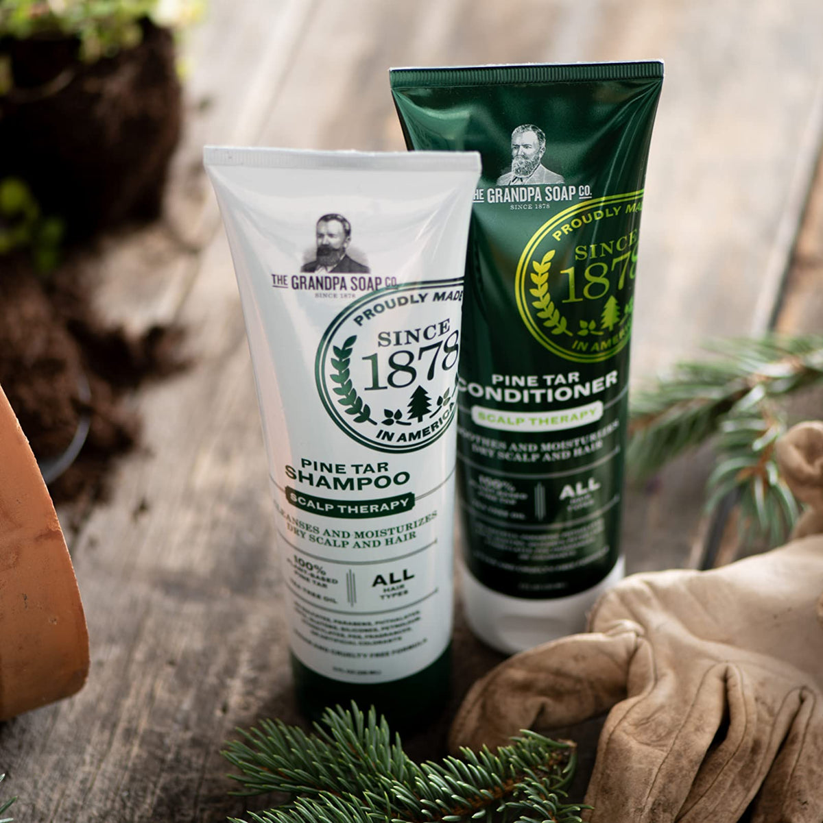 Pine Tar Conditioner Scalp Therapy soothes and moisturizes - For dry scalp and hair (235ml/8.0oz)