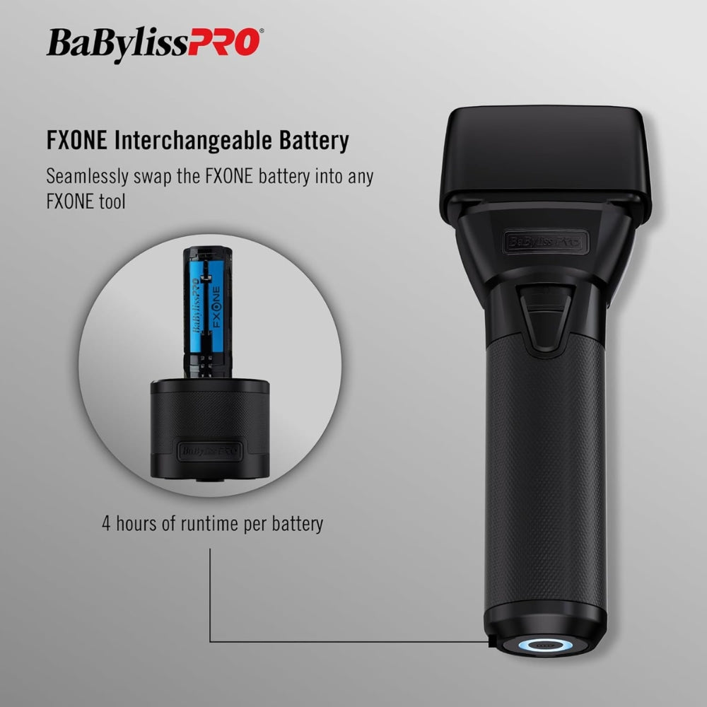 FX79FSMB All-Metal Interchangeable-Battery Double Foil Shaver FXONE One-Battery System - BlackFX