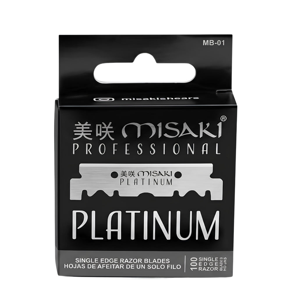 Demi-Lames "Platinum Single Edge" pour rasoir de barbier (100 Lames)