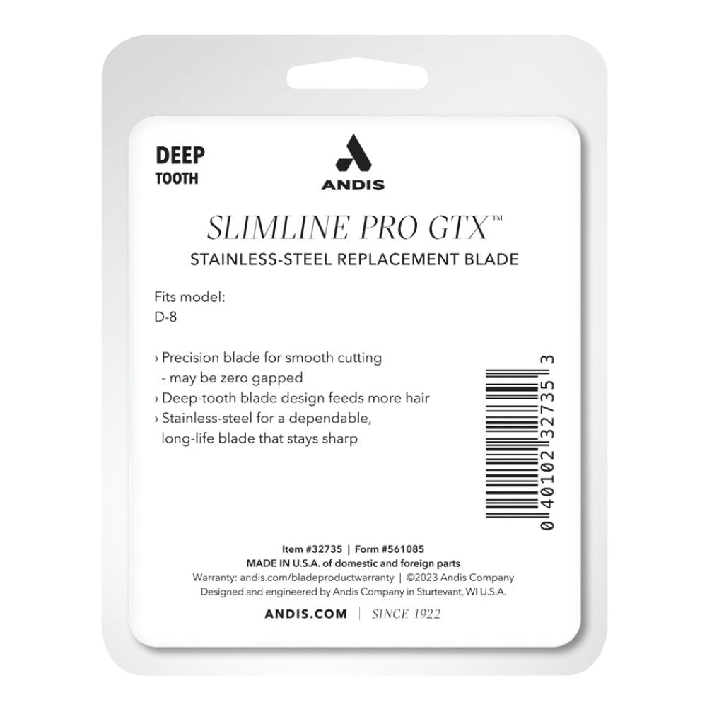 Lame de remplacement "SlimLine Pro GTX" acier inoxydable #32735 - Pour Modèle D8