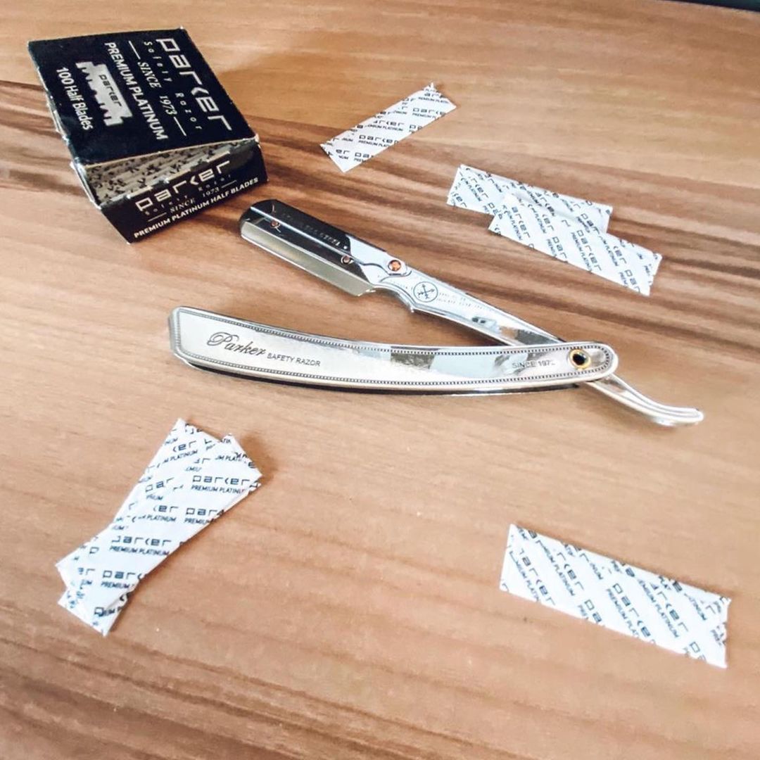 Premium Platinum half blades for Barber Razor (100 blades)
