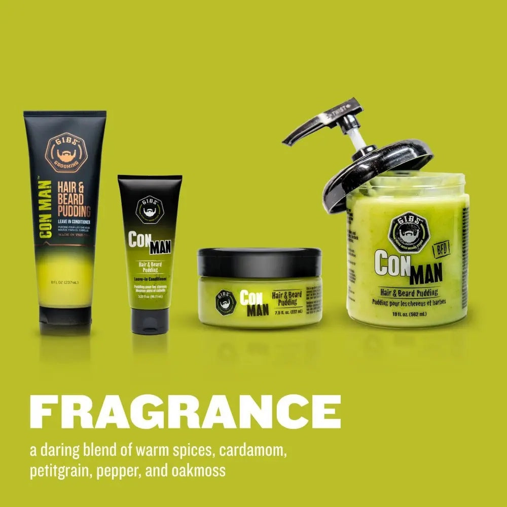 Pudding hydratant barbe et cheveux "Con Man" (222ml/7.5oz)