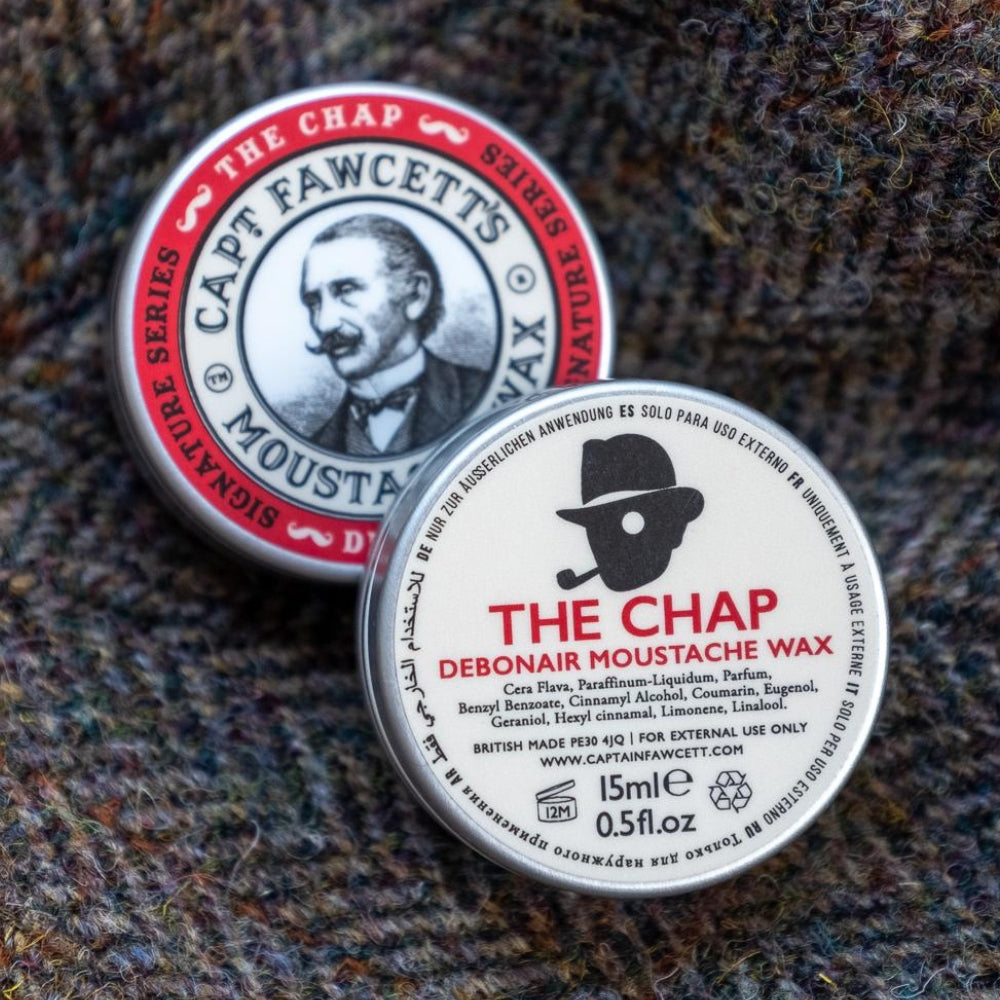 Ensemble cire à moustache "The Chap" et peigne à moustache de poche pliable CF.87T  (15ml/0.5oz)