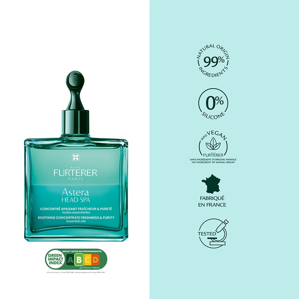 Concentré apaisant fraîcheur et pureté "Astera Head Spa" - Soin du cuir chevelu avant shampoing  (50ml/1.69oz)