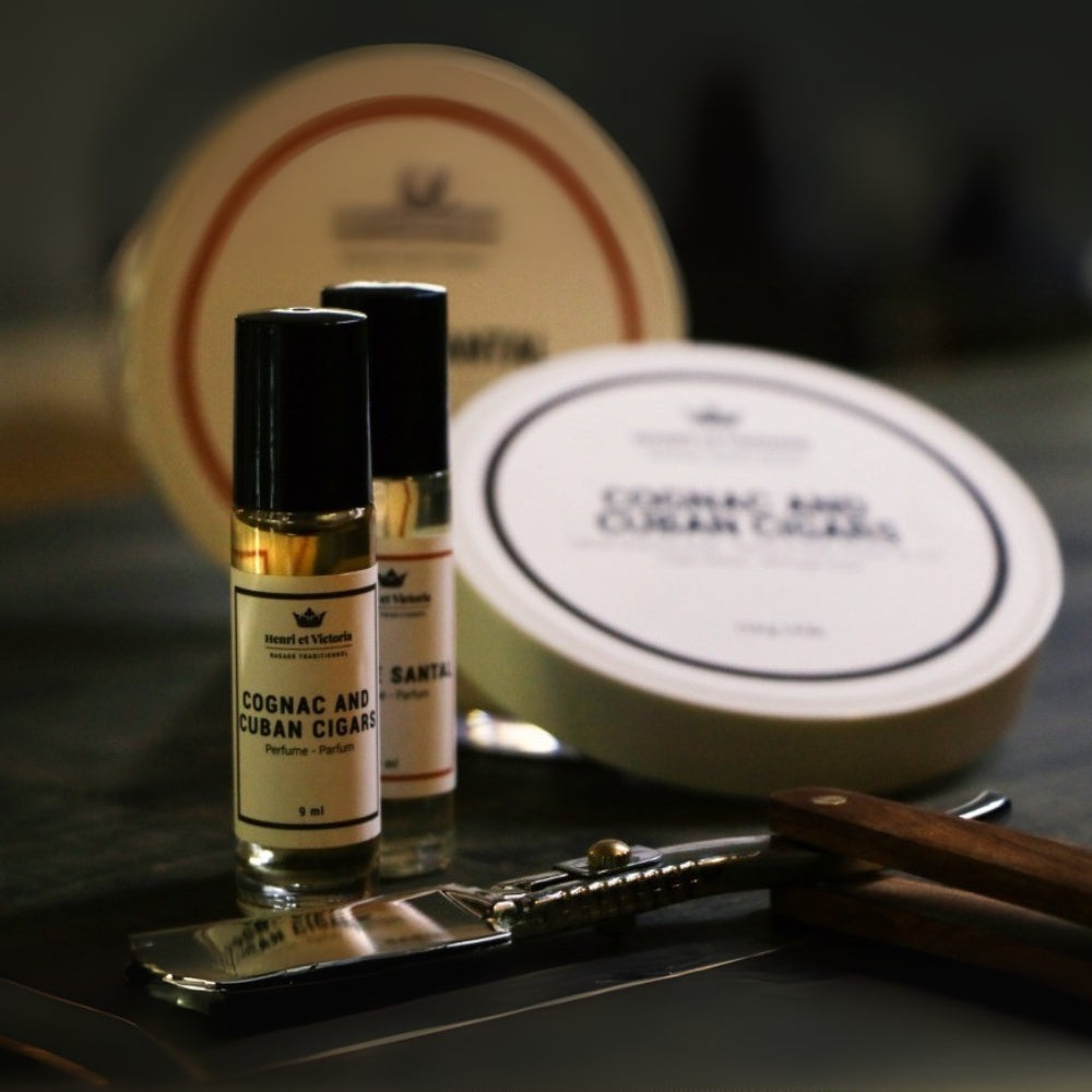Ensemble de rasage "Shaving Kit" - Cognac & Cuban Cigars