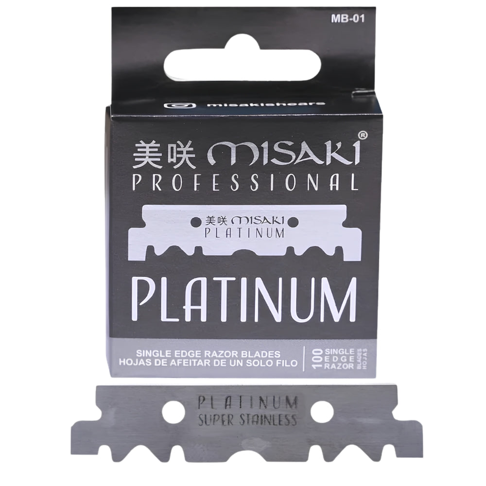 Demi-Lames "Platinum Single Edge" pour rasoir de barbier (100 Lames)